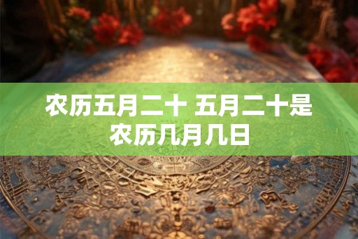 农历五月二十 五月二十是农历几月几日 农历五月二十 五月二十是农历几月几日