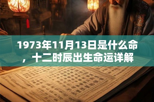 1973年11月13日是什么命,十二时辰出生命运详解 1973年11月13日是什么命,十二时辰出生命运详解