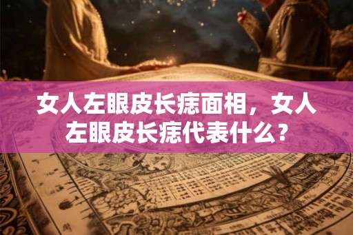 女人左眼皮长痣面相，女人左眼皮长痣代表什么？