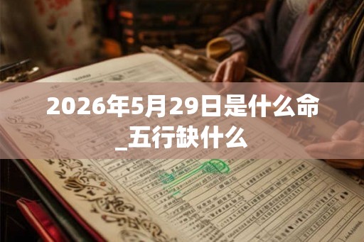 2026年5月29日是什么命_五行缺什么