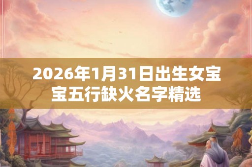 2026年1月31日出生女宝宝五行缺火名字精选