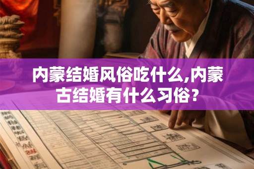内蒙结婚风俗吃什么,内蒙古结婚有什么习俗？