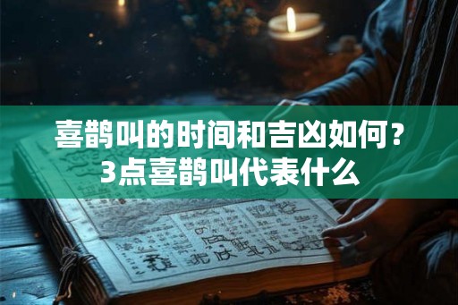 喜鹊叫的时间和吉凶如何？3点喜鹊叫代表什么