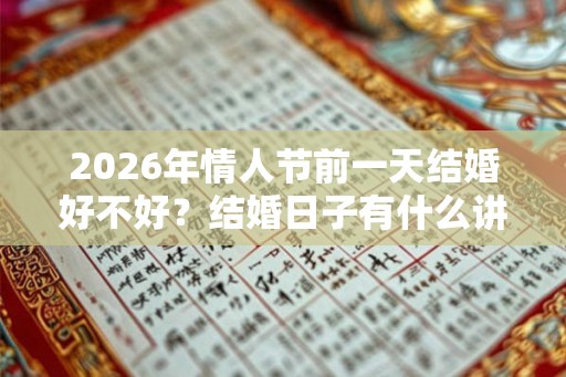 2026年情人节前一天结婚好不好？结婚日子有什么讲究？