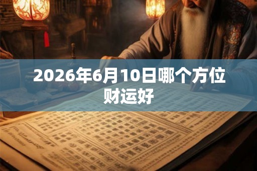 2026年6月10日哪个方位财运好