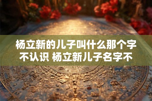杨立新的儿子叫什么那个字不认识 杨立新儿子名字不知道
