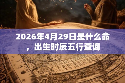 2026年4月29日是什么命，出生时辰五行查询