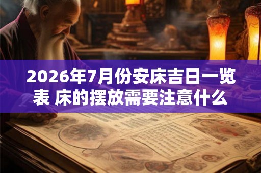 2026年7月份安床吉日一览表 床的摆放需要注意什么