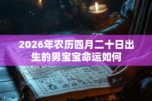 2026年农历四月二十日出生的男宝宝命运如何