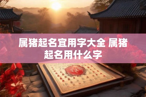 属猪起名宜用字大全 属猪起名用什么字