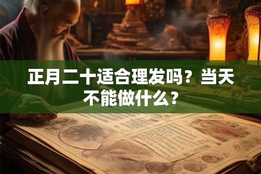 正月二十适合理发吗？当天不能做什么？