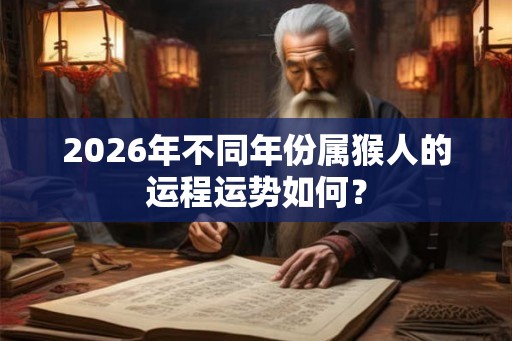 2026年不同年份属猴人的运程运势如何？