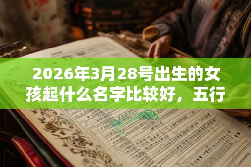 2026年3月28号出生的女孩起什么名字比较好，五行属什么