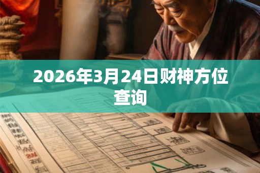 2026年3月24日财神方位查询