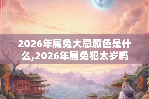 2026年属兔大忌颜色是什么,2026年属兔犯太岁吗