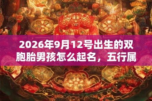 2026年9月12号出生的双胞胎男孩怎么起名，五行属什么