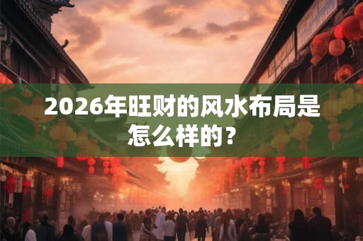 2026年旺财的风水布局是怎么样的？
