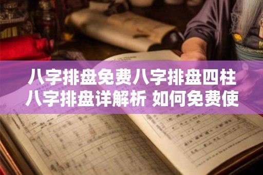 八字排盘免费八字排盘四柱八字排盘详解析 如何免费使用八字排盘分析命运