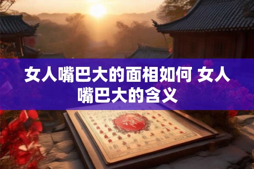 女人嘴巴大的面相如何 女人嘴巴大的含义