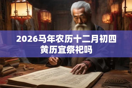 2026马年农历十二月初四黄历宜祭祀吗 2026马年农历十二月初四黄历宜祭祀吗