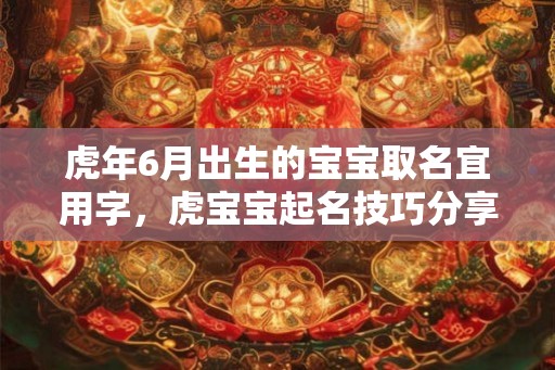 虎年6月出生的宝宝取名宜用字，虎宝宝起名技巧分享！