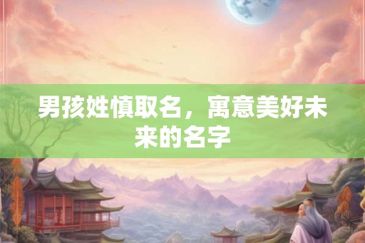 男孩姓慎取名，寓意美好未来的名字