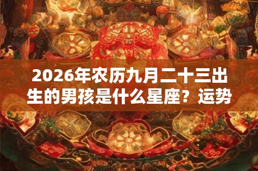 2026年农历九月二十三出生的男孩是什么星座？运势详解