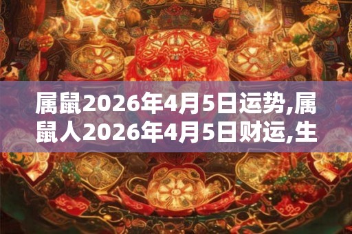 属鼠2026年4月5日运势,属鼠人2026年4月5日财运,生肖鼠2026年4月5日运势 属鼠2026年4月5日运势,属鼠人2026年4月5日财运,生肖鼠2026年4月5日运势