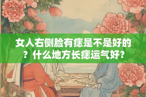 女人右侧脸有痣是不是好的？什么地方长痣运气好？