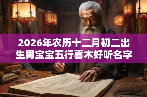 2026年农历十二月初二出生男宝宝五行喜木好听名字推荐