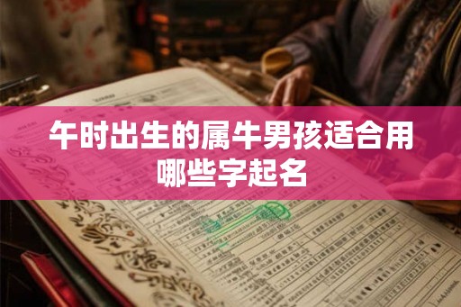 午时出生的属牛男孩适合用哪些字起名