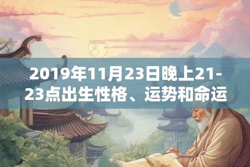 2019年11月23日晚上21-23点出生性格、运势和命运