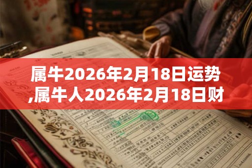 属牛2026年2月18日运势,属牛人2026年2月18日财运,生肖牛2026年2月18日运势