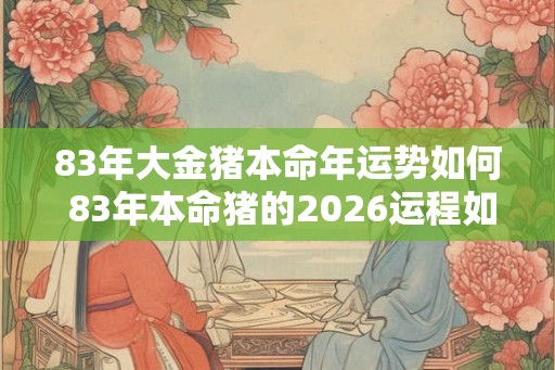 83年大金猪本命年运势如何 83年本命猪的2026运程如何 83年大金猪本命年运势如何 83年本命猪的2026运程如何
