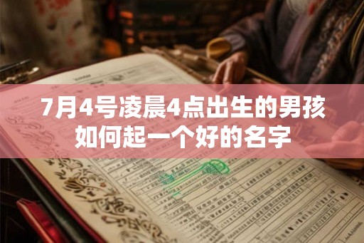 7月4号凌晨4点出生的男孩如何起一个好的名字
