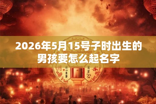2026年5月15号子时出生的男孩要怎么起名字 2026年5月15号子时出生的男孩要怎么起名字