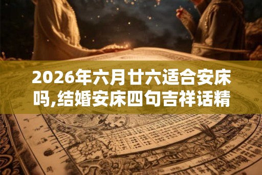 2026年六月廿六适合安床吗,结婚安床四句吉祥话精选