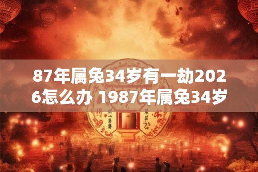 87年属兔34岁有一劫2026怎么办 1987年属兔34岁后享福吗
