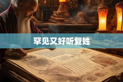 罕见又好听复姓