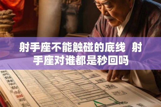 射手座不能触碰的底线  射手座对谁都是秒回吗