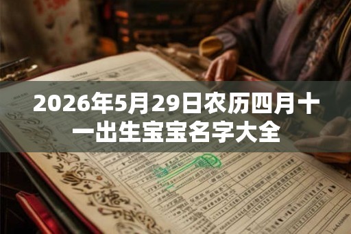 2026年5月29日农历四月十一出生宝宝名字大全 2026年5月29日农历四月十一出生宝宝名字大全