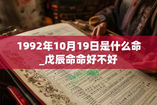 1992年10月19日是什么命_戊辰命命好不好
