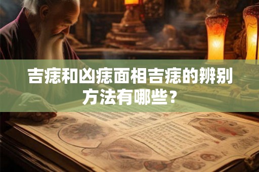 吉痣和凶痣面相吉痣的辨别方法有哪些？