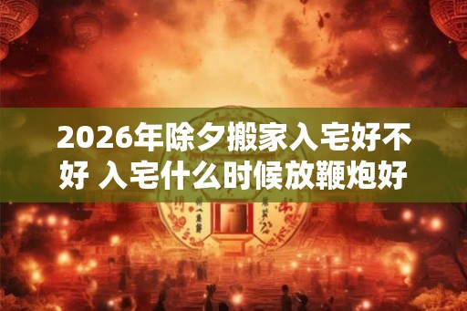 2026年除夕搬家入宅好不好 入宅什么时候放鞭炮好