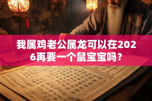 我属鸡老公属龙可以在2026再要一个鼠宝宝吗？