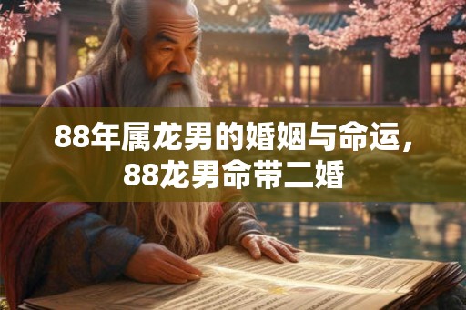 88年属龙男的婚姻与命运，88龙男命带二婚