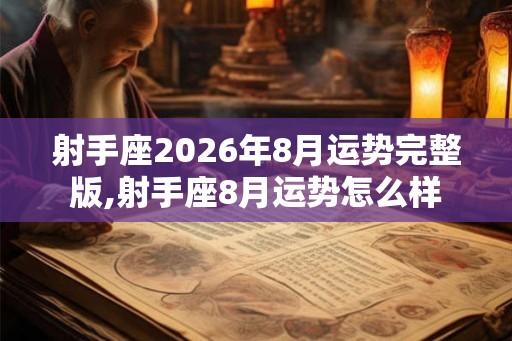 射手座2026年8月运势完整版,射手座8月运势怎么样