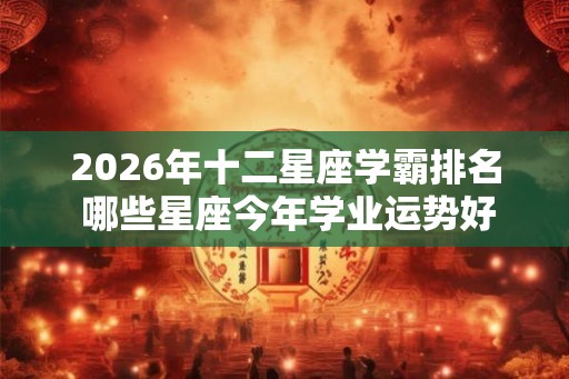 2026年十二星座学霸排名 哪些星座今年学业运势好