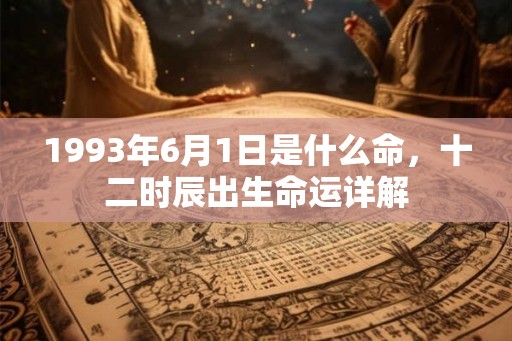 1993年6月1日是什么命，十二时辰出生命运详解