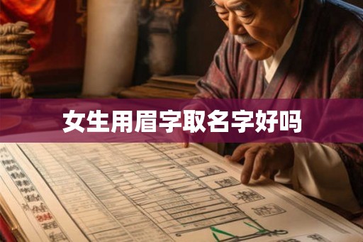女生用眉字取名字好吗